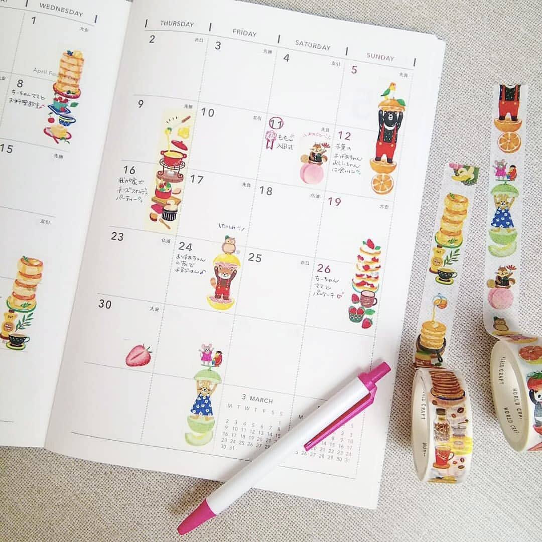 WORLD CRAFT Washi Tape - EXCITING! FRUITS