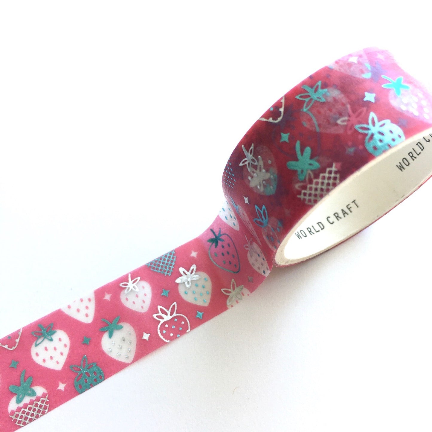 WORLD CRAFT Kira Kira Washi Tape - Strawberry
