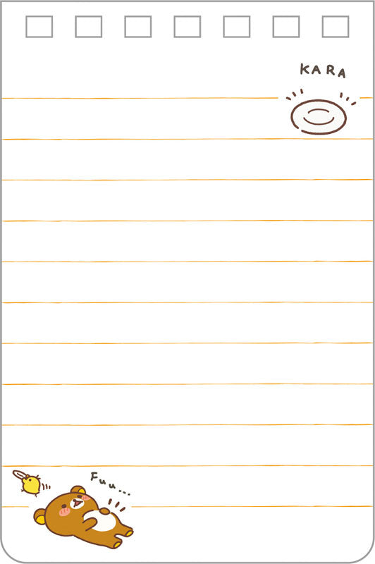Rilakkuma "stay with me" Spiral Memo