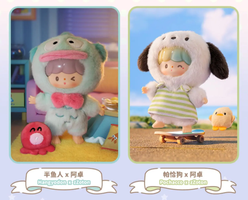 Sanrio Characters X zZoton Love-League Buddies Series Plush Keychain Blind Box