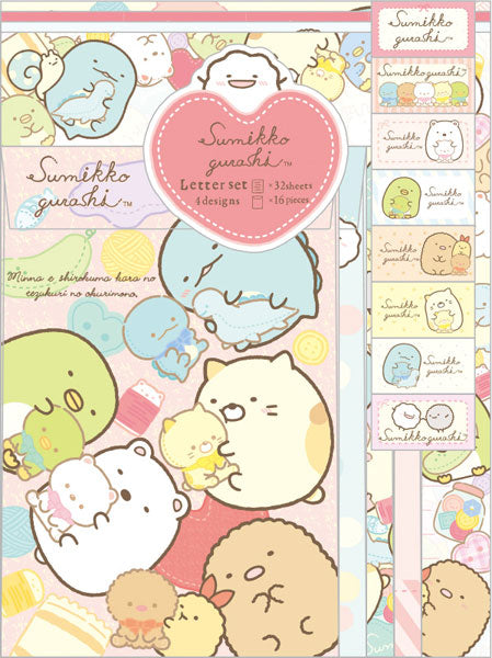 Sumikkogurashi Letter Set (Holding Plushie)