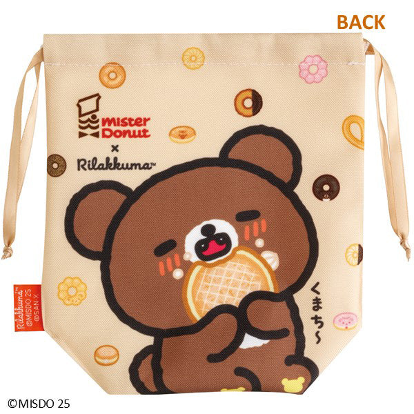 Rilakkuma x Mister Donut Drawstring Bag