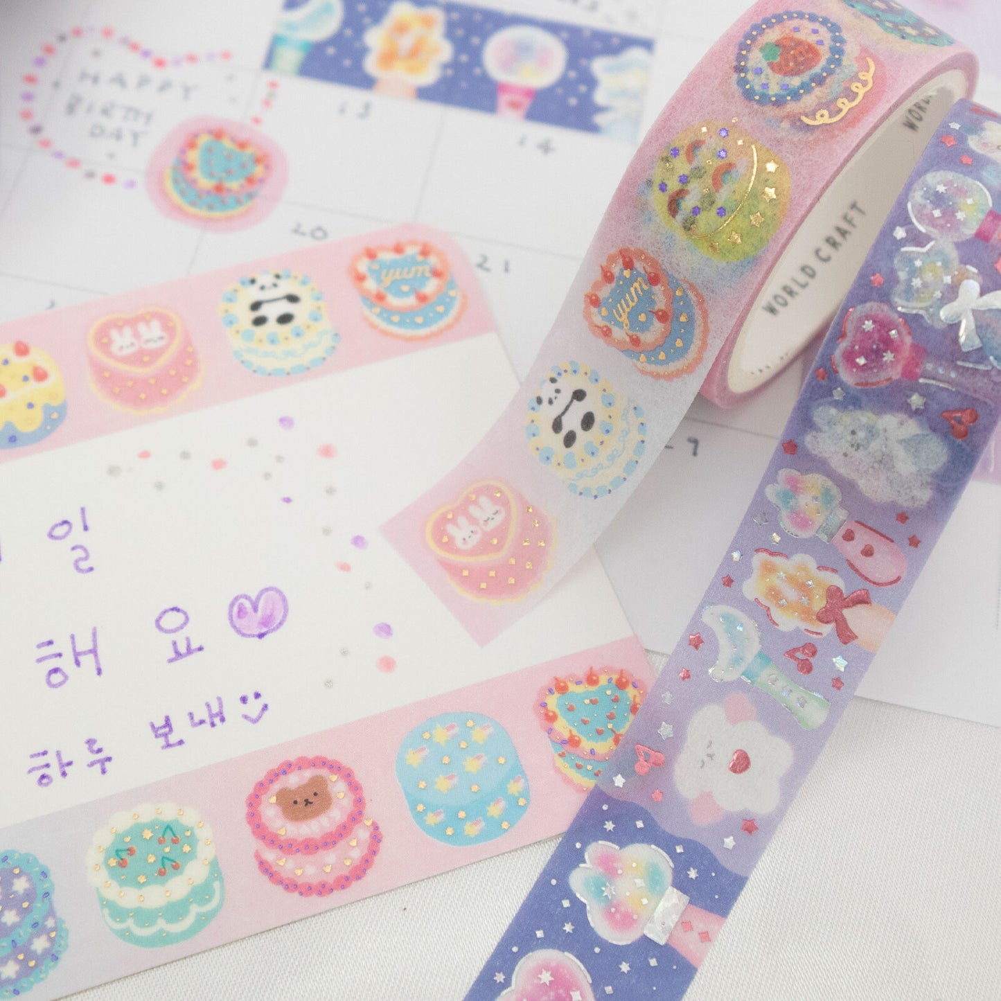 WORLD CRAFT Kira Kira Washi Tape - Luminous Time