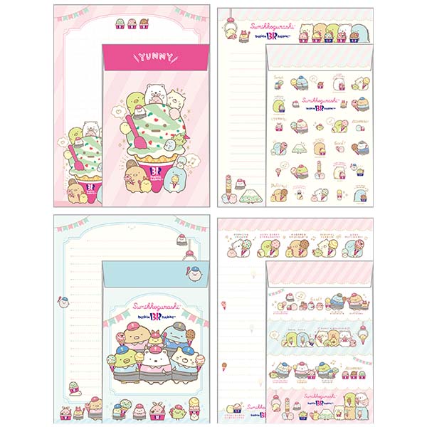 Sumikkogurashi x Baskin-Robbins Letter Set