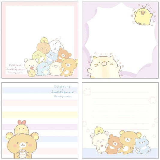 San-X Honyagurumies Square Memo Pad (Pink)