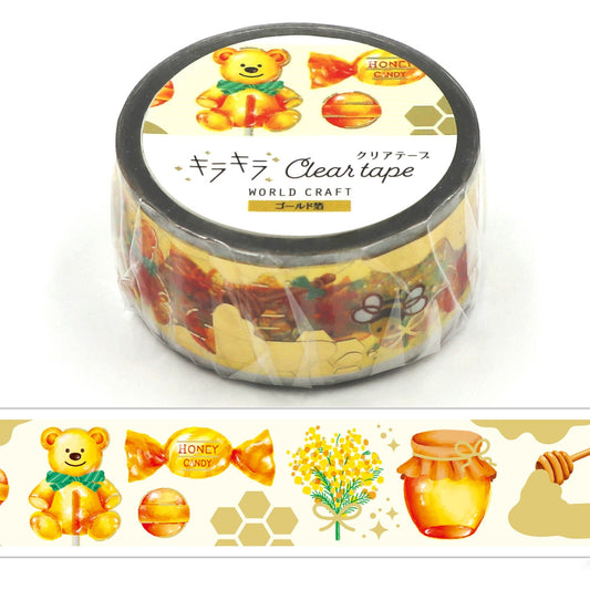 WORLD CRAFT Kira Kira CLEAR Tape - Honey