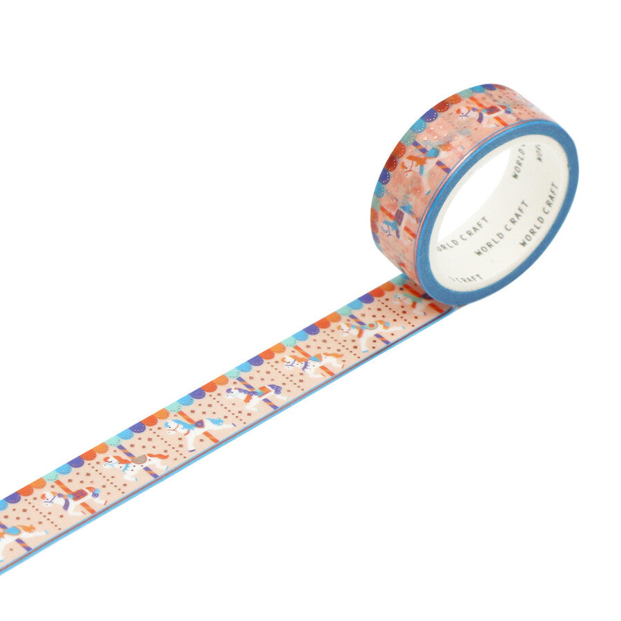 WORLD CRAFT Kira Kira Washi Tape - Merry Go Round