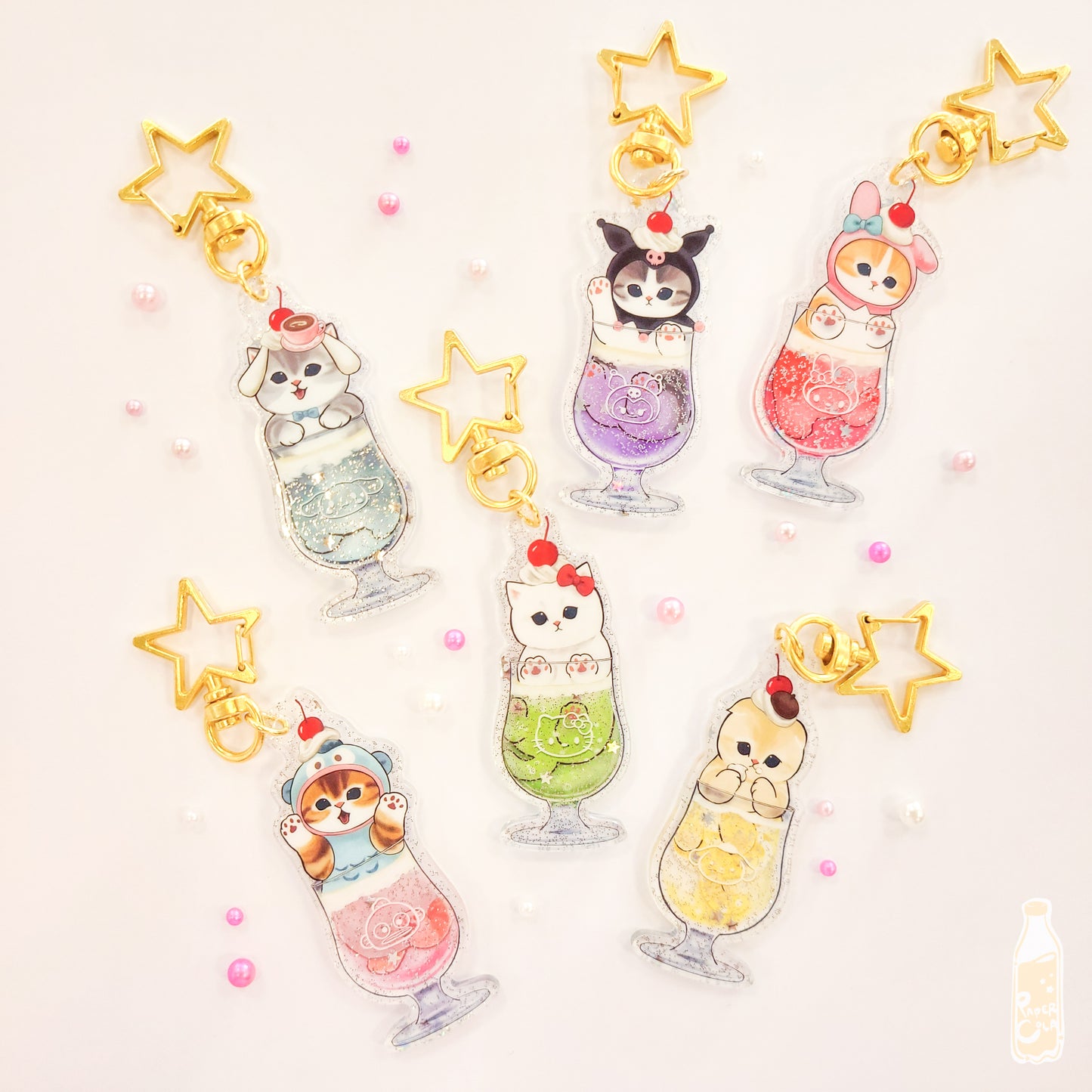 mofusand x Sanrio Characters Soda Acrylic Keychain