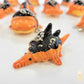 Croissant Shark Mascot Keychain (Chocolate Covered Ver.)