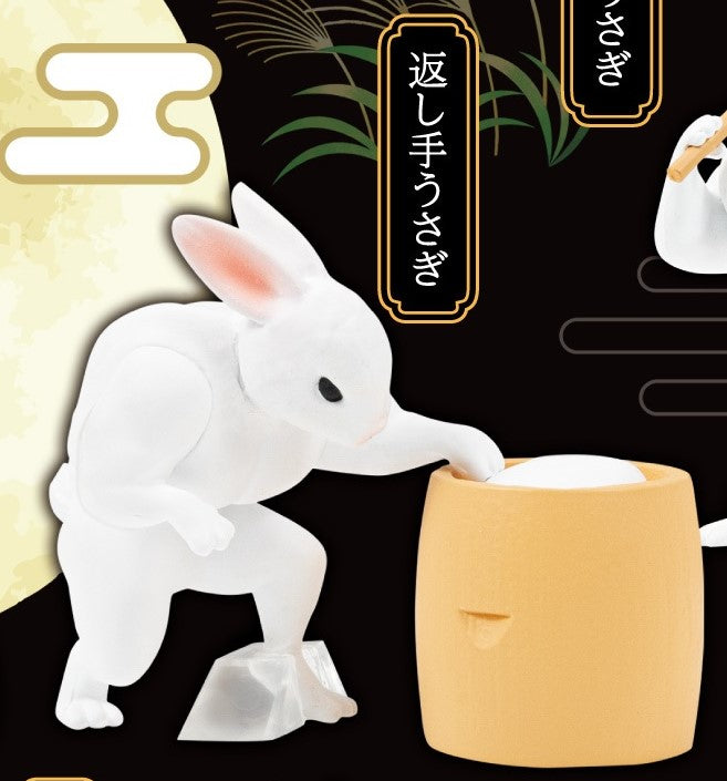 Swole Mochi Rabbit Mascot Figure