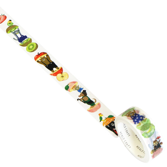 WORLD CRAFT Washi Tape - EXCITING! FRUITS