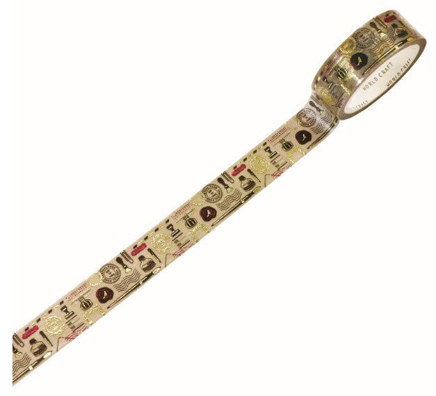 WORLD CRAFT Kira Kira Washi Tape - Letter