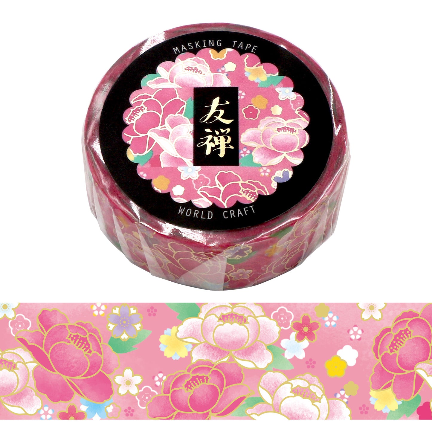 Yuzen Washi Tape - Peony
