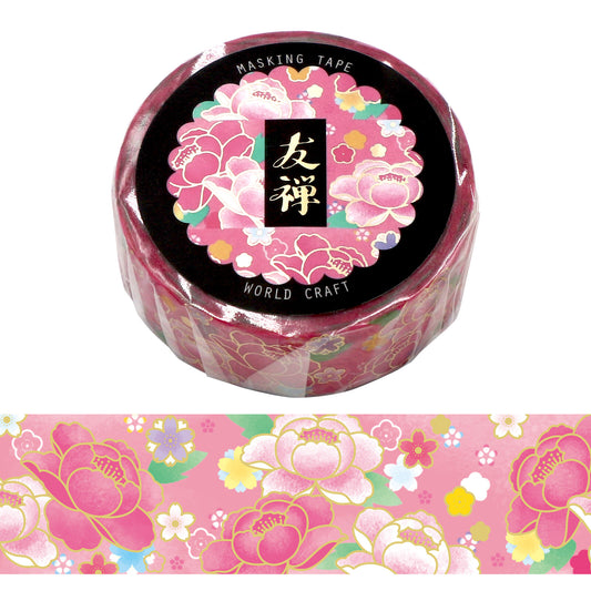 Yuzen Washi Tape - Peony