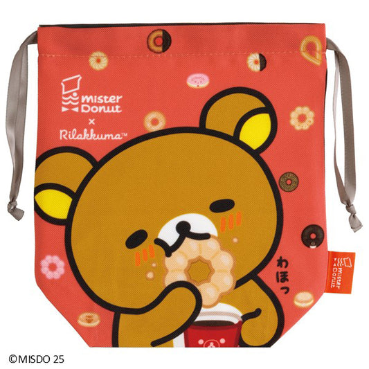 Rilakkuma x Mister Donut Drawstring Bag