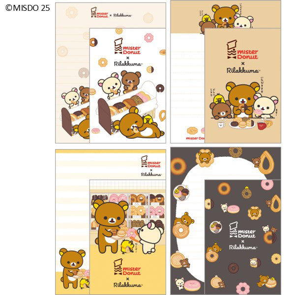 Rilakkuma x Mister Donut Letter Set