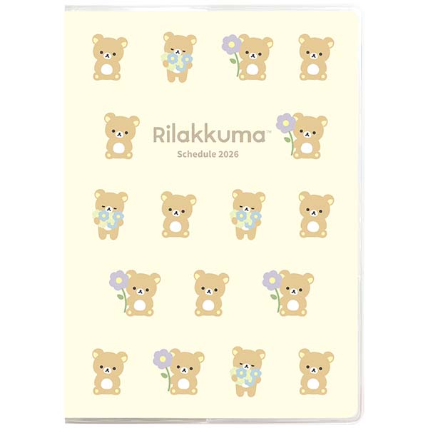 2026 Monthly A5 Planner (Index) (BASIC RILAKKUMA FLOWER)