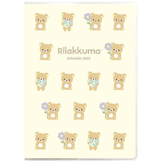 2026 Monthly A5 Planner (Index) (BASIC RILAKKUMA FLOWER)