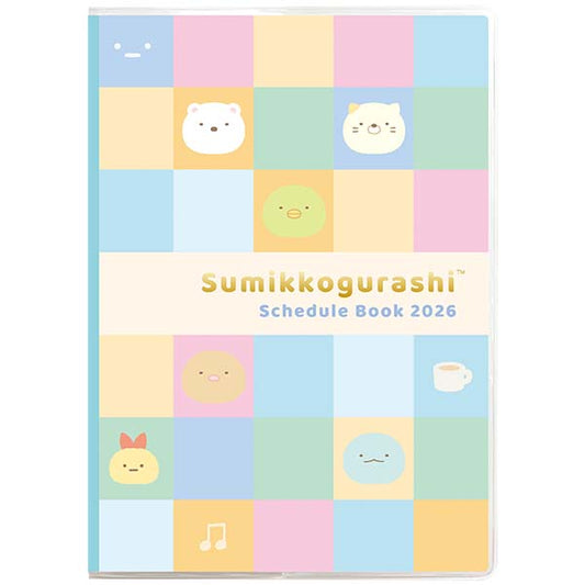 2026 Monthly A5 Planner (Index) (Sumikkogurashi Colorful Check)