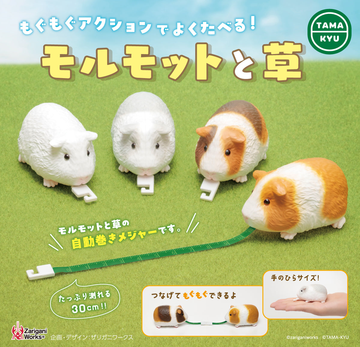 Guinea Pig and Grass Measuring Tape Toy