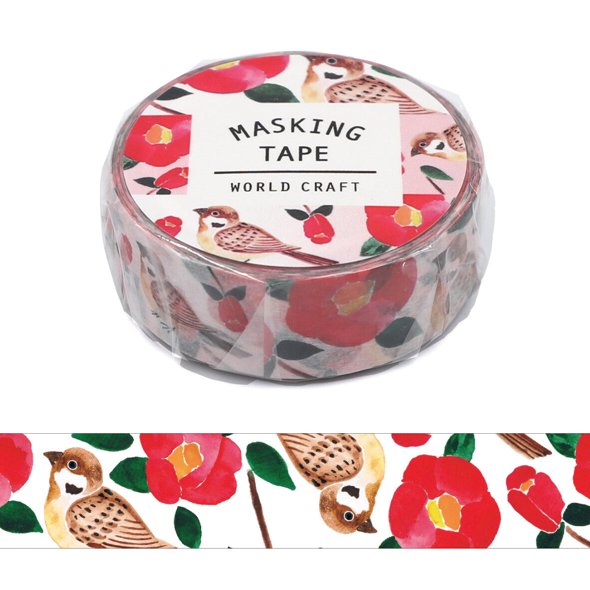 WORLD CRAFT Washi Tape - Camellia and Sparrow