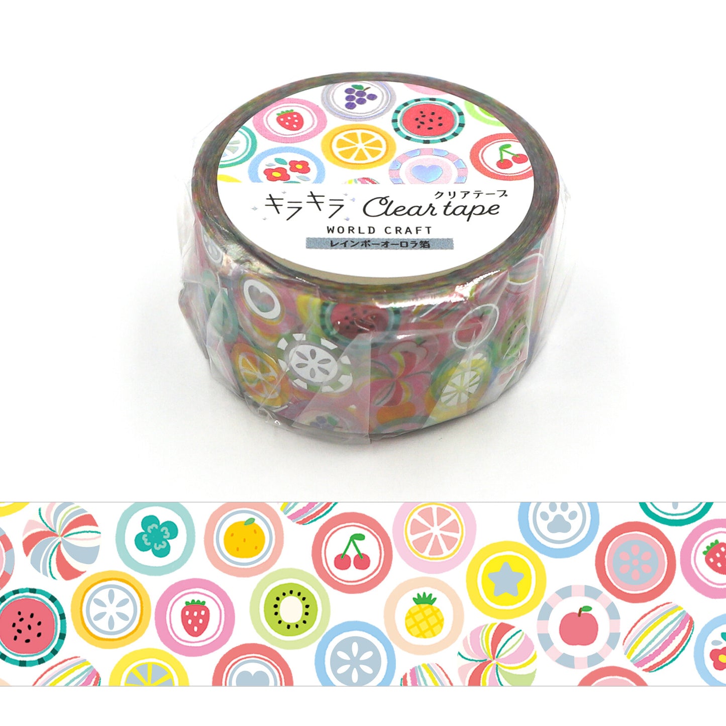 WORLD CRAFT Kira Kira CLEAR Tape - Candy