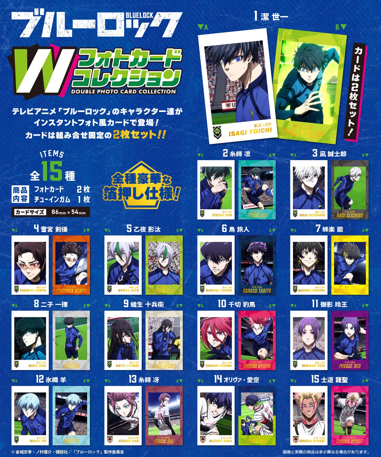 Blue Lock W Photo Card Collection Blind Pack