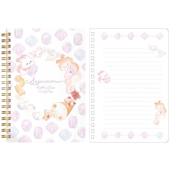 Sugarcocomuu B6 Spiral Notebook (Lolli and Pop's Candy Day)