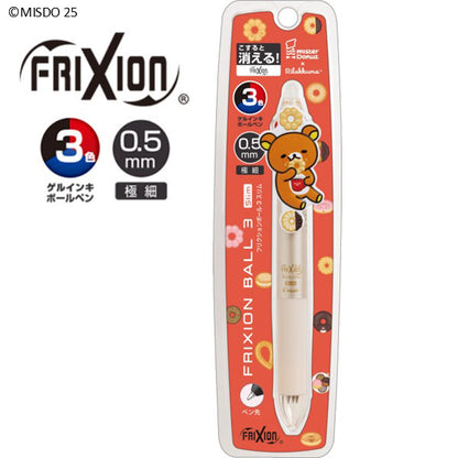 Rilakkuma x Mister Donut Frixion Ball Slim 3C with Mascot