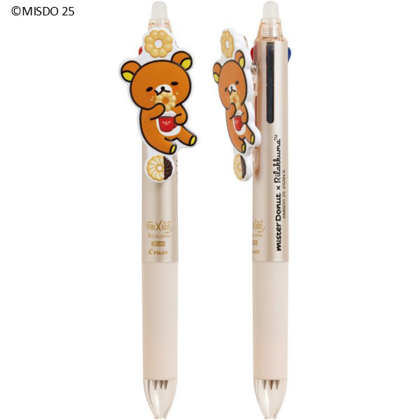 Rilakkuma x Mister Donut Frixion Ball Slim 3C with Mascot