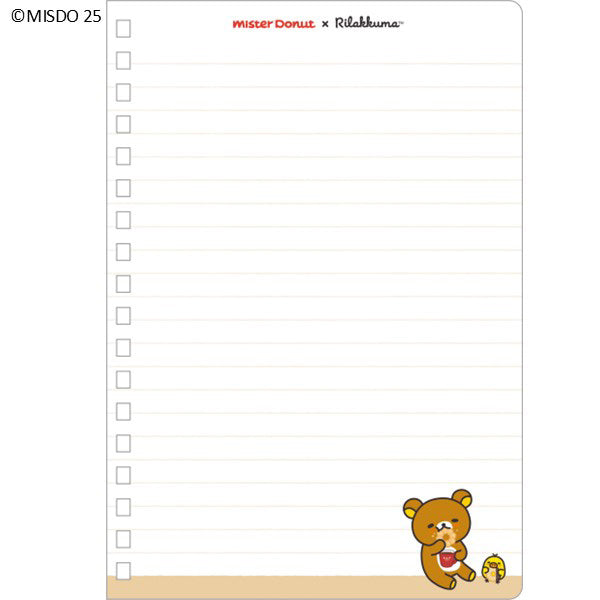Rilakkuma x Mister Donut B6 Spiral Notebook
