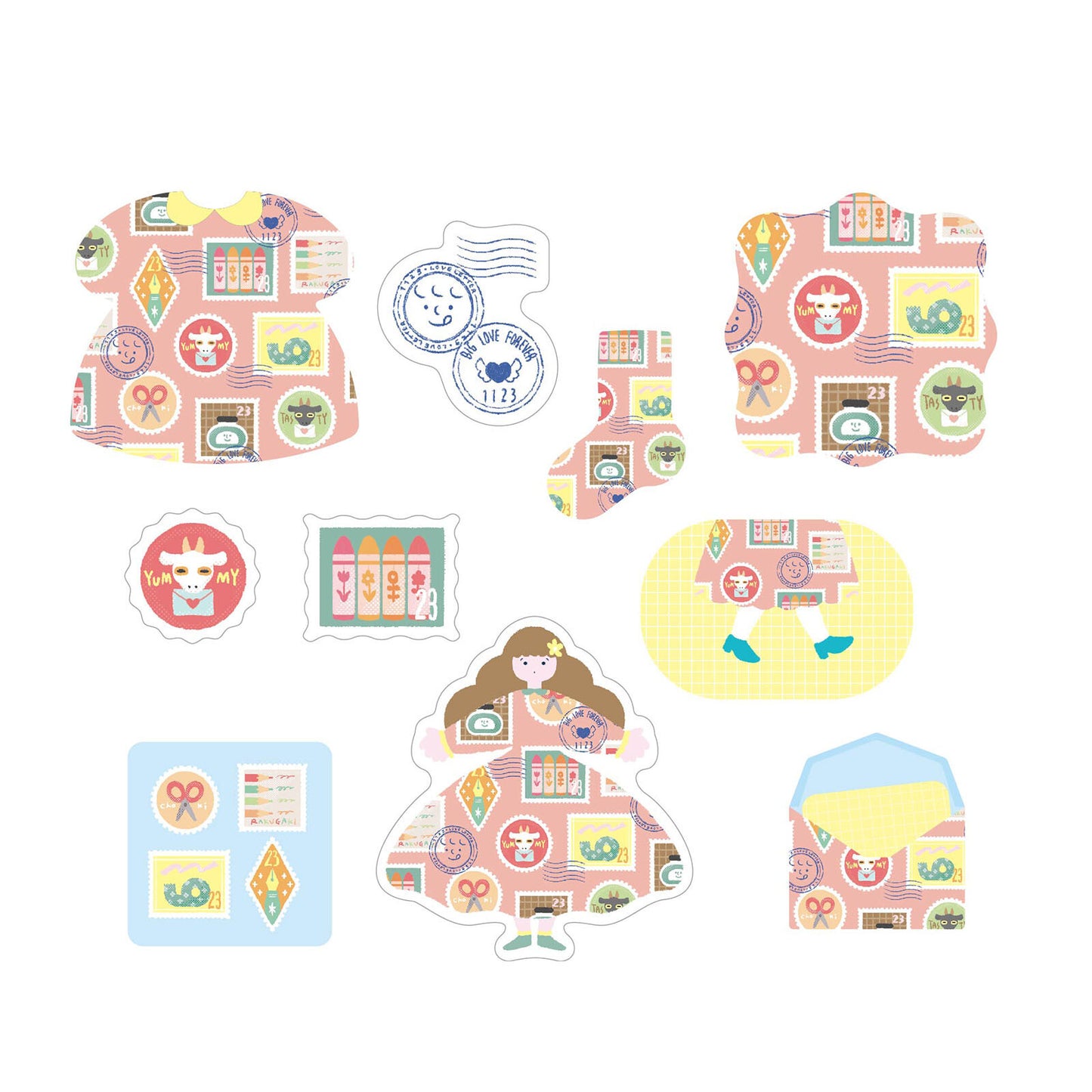Charmy Pattern Sticker Flakes