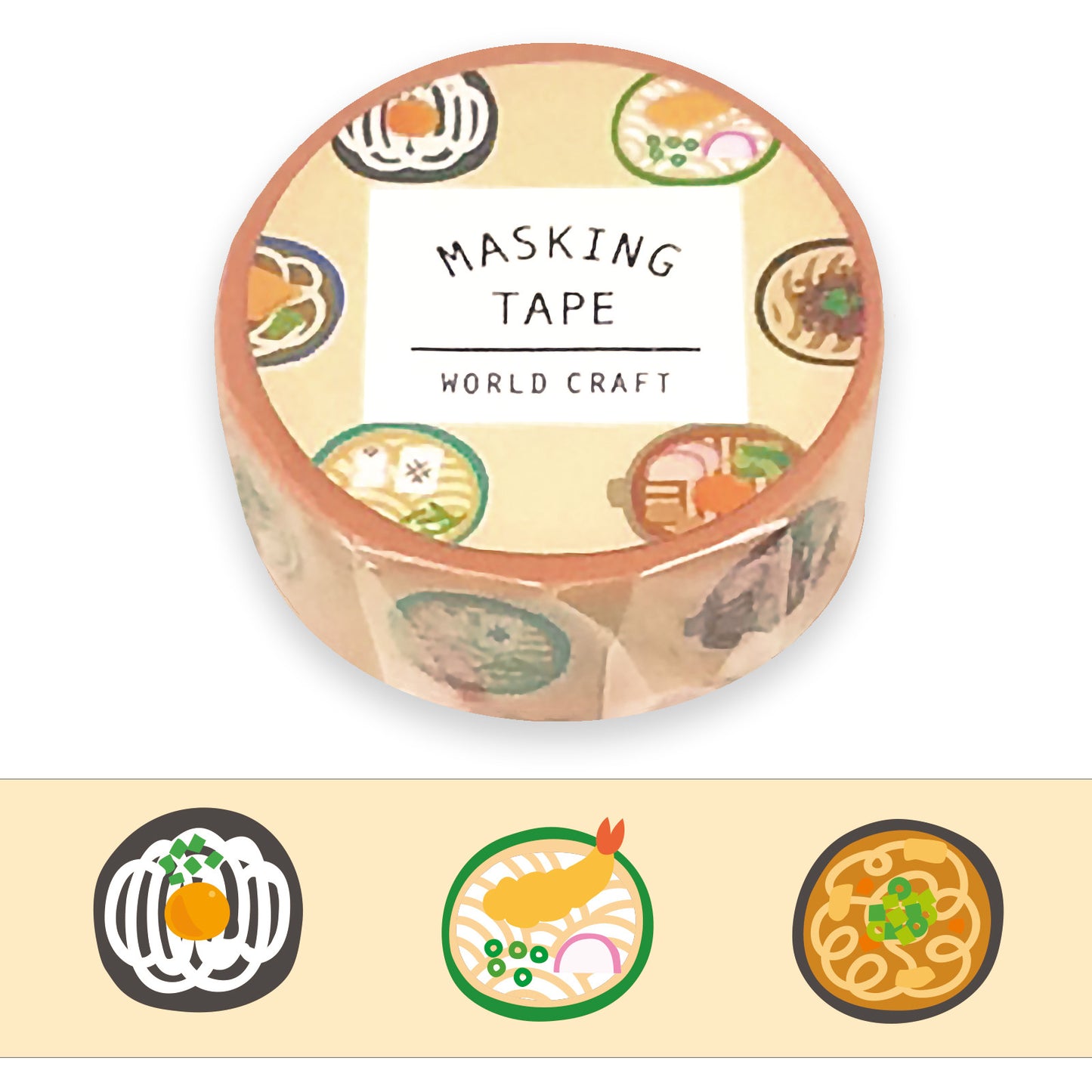 WORLD CRAFT Washi Tape - Udon