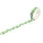 WORLD CRAFT Kira Kira Washi Tape - White Clover